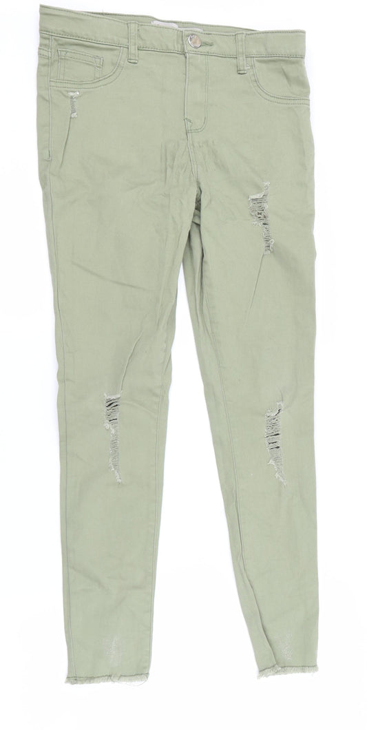 Primark Girls Green   Skinny Jeans Size 11-12 Years