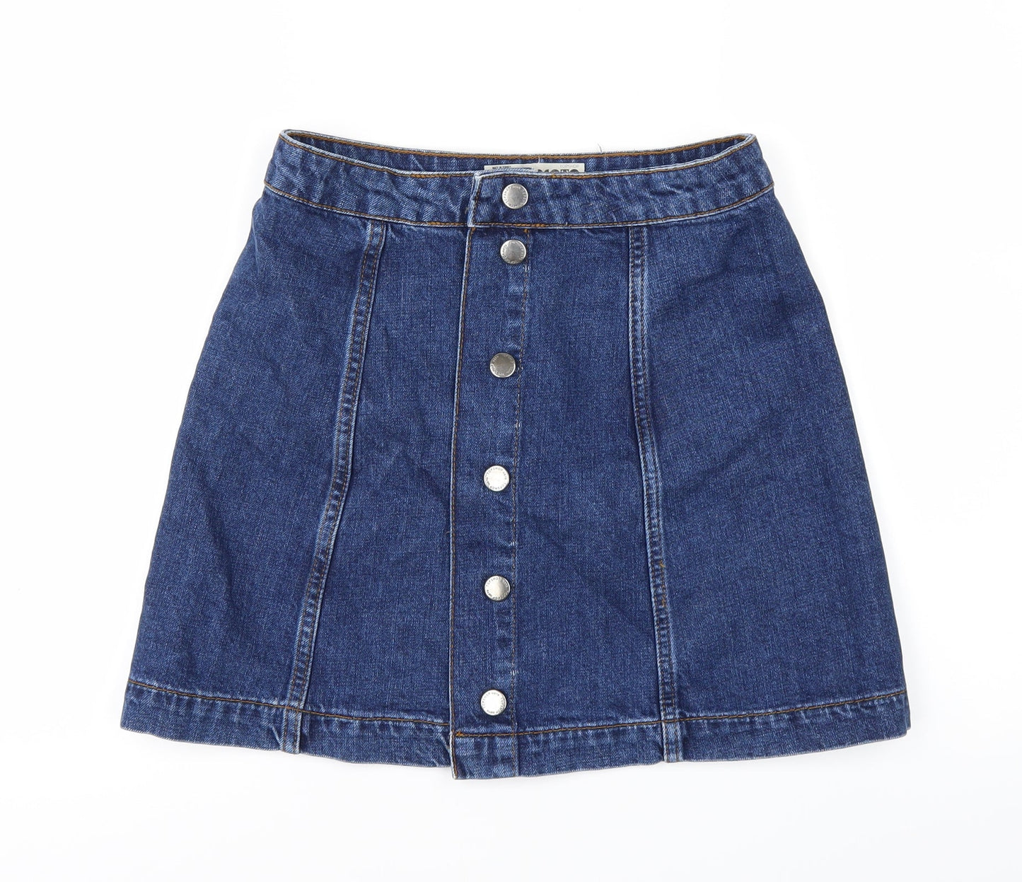 Topshop Womens Blue  Denim A-Line Skirt Size 28 in