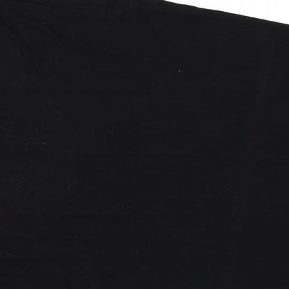 Brand and care label for cameo r women’s black basic t-shirt, size S