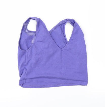 Back view of Oxxo girls’ purple basic t-shirt, size L