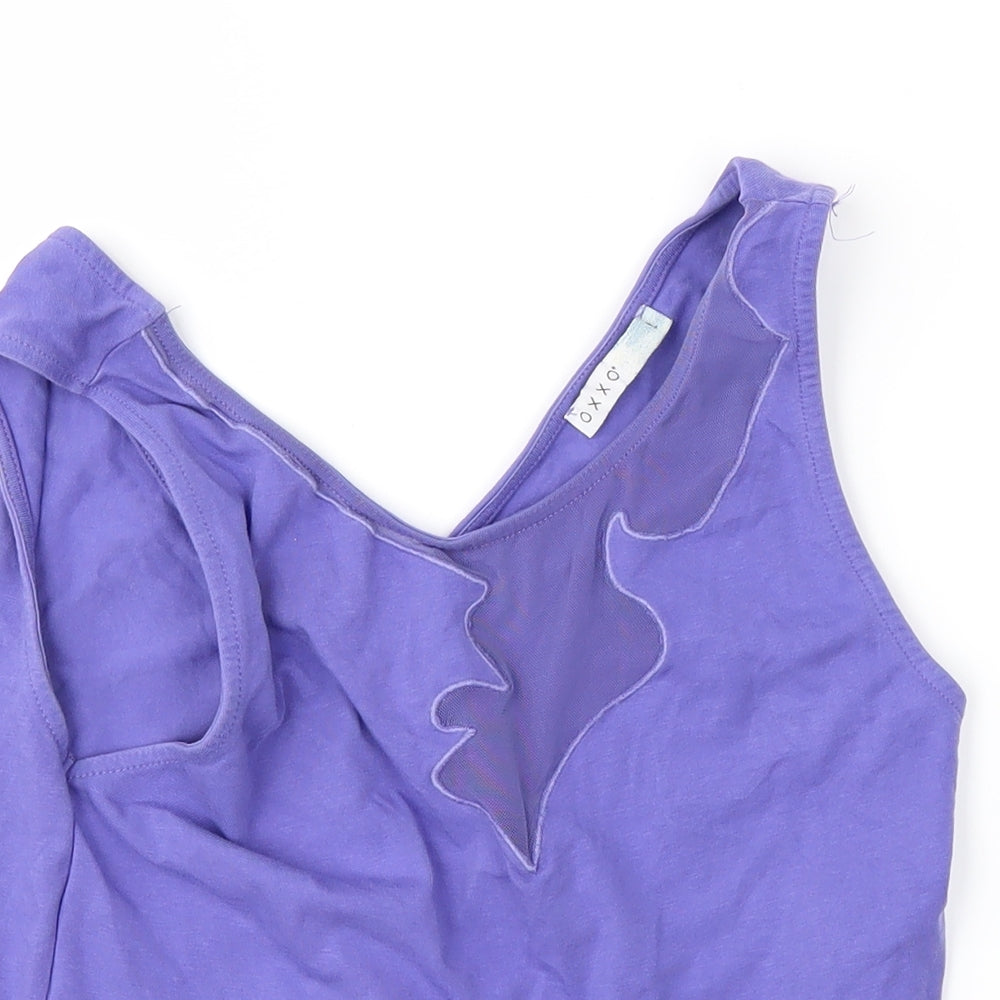 Oxxo Girls Purple   Basic T-Shirt Size L