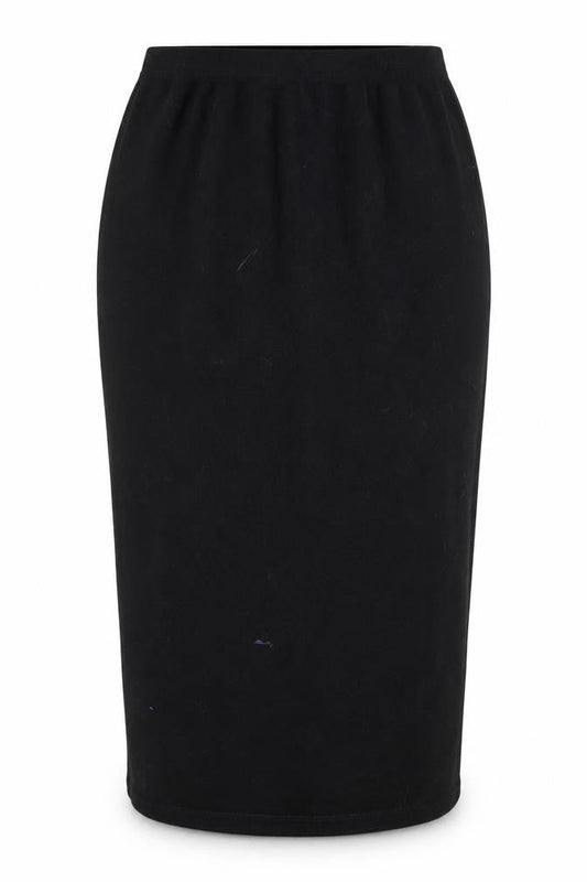 Front view of Bozzolo women’s black a-line skirt, size S