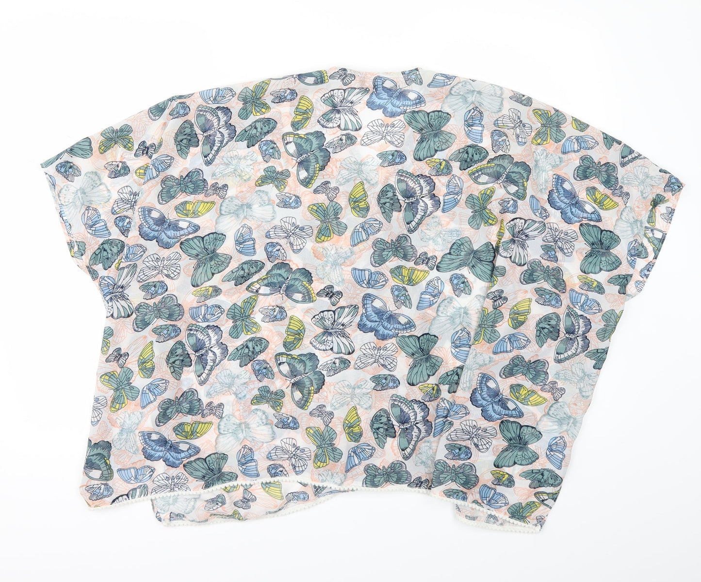 New Look Womens White Floral  Basic T-Shirt Size M