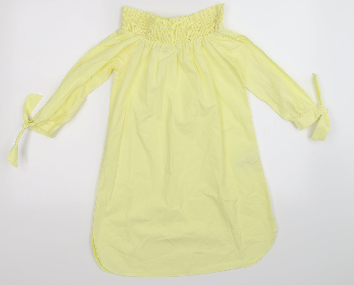 New Look Womens Yellow   Shirt Dress  Size 8