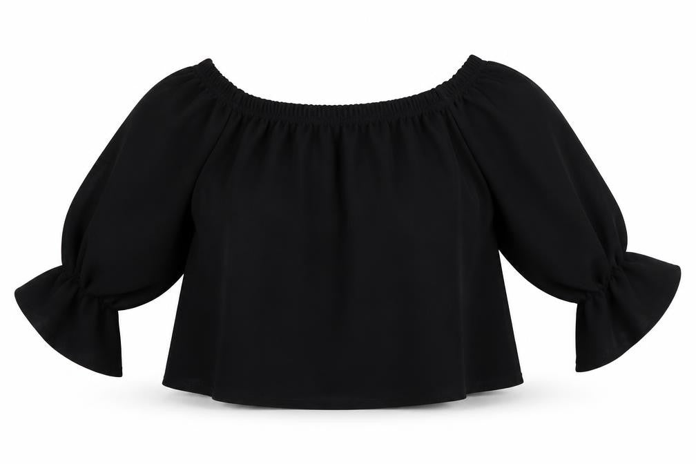 Cameo Rose Womens Black Cropped T-Shirt Size 8