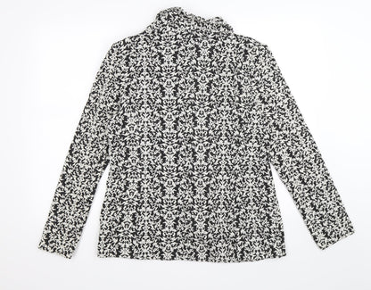 Back view of Next women’s black floral jacket, size UK 16