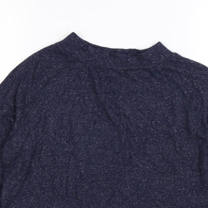 Close-up detail of F&F women’s blue knit jumper, size UK 8