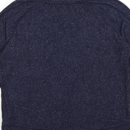 Brand and care label for F&F women’s blue knit jumper, size UK 8
