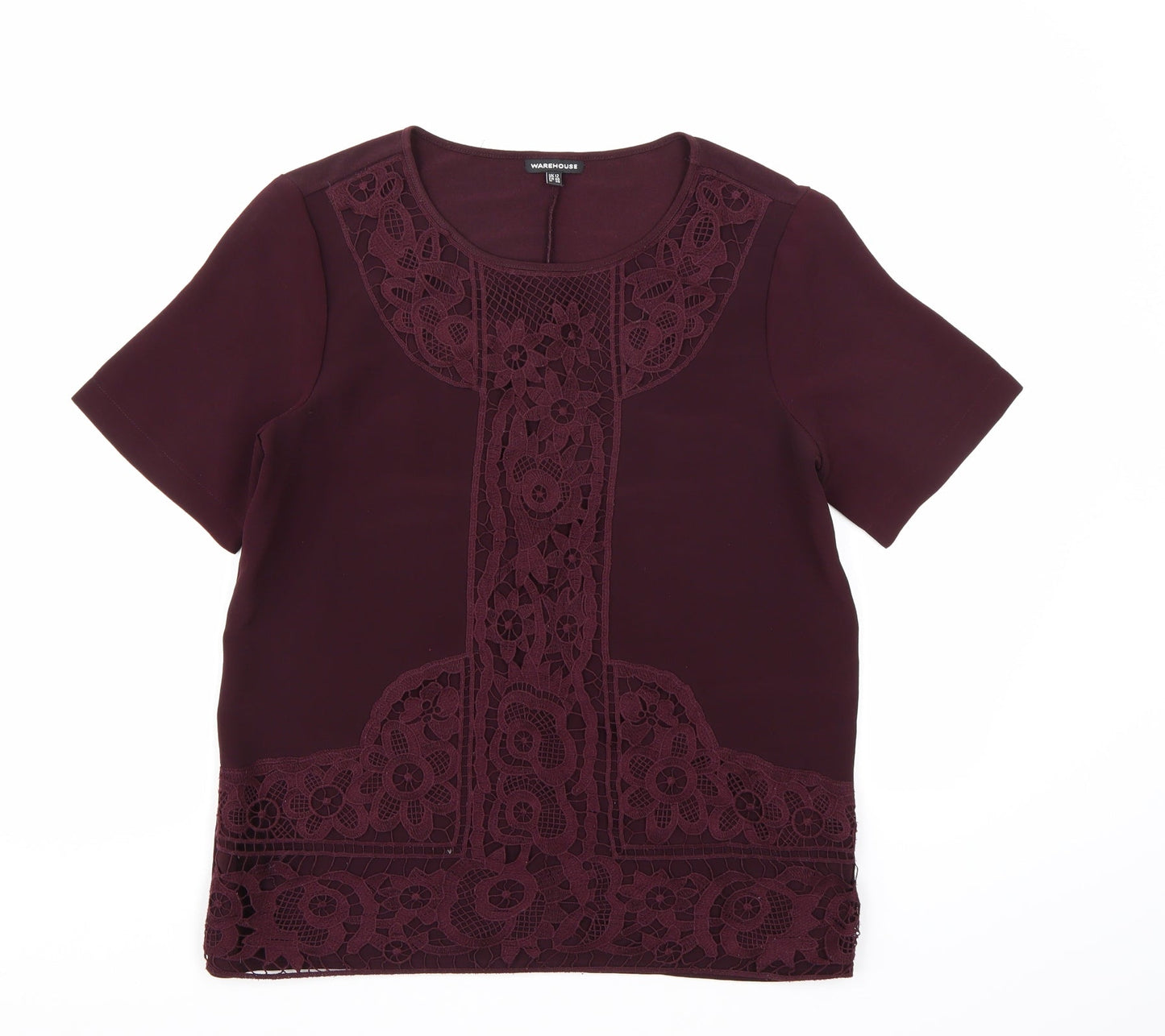 Warehouse Womens Purple   Basic T-Shirt Size 12