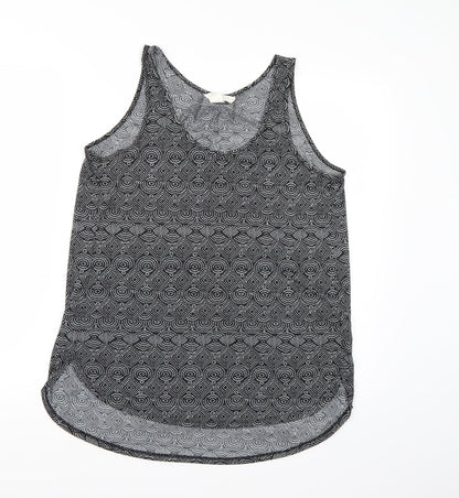 Additional front view of H&M women’s black geometric camisole tank, size S