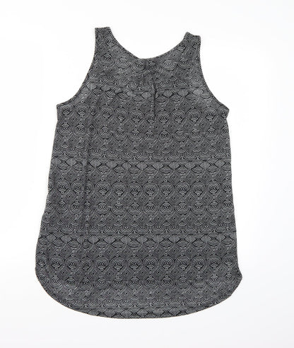 Back view of H&M women’s black geometric camisole tank, size S