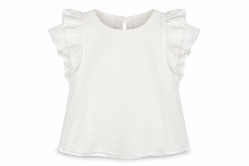 H&M Girls White   Basic Blouse Size 6 Years