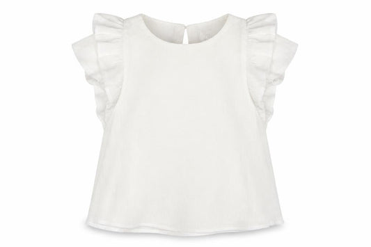 H&M Girls White   Basic Blouse Size 6 Years