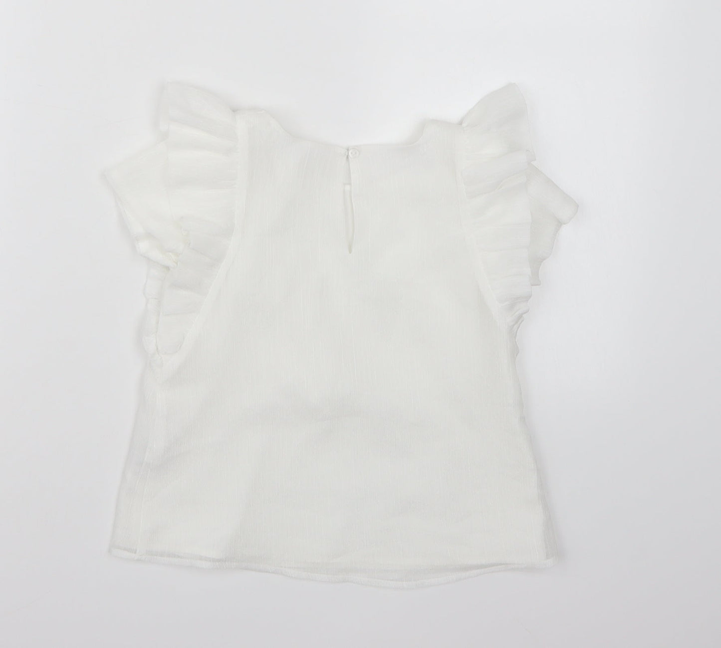 H&M Girls White   Basic Blouse Size 6 Years