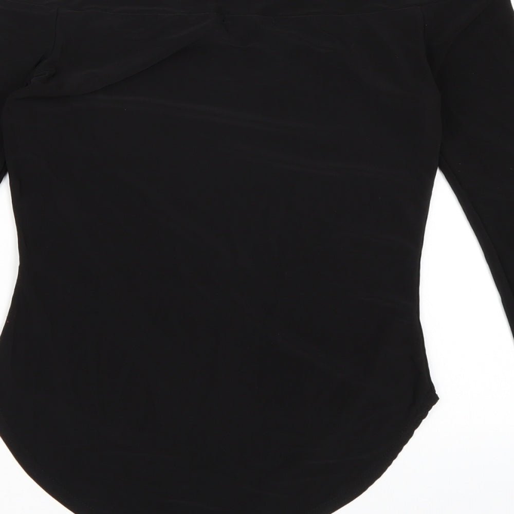 Boohoo Womens Black   Bodysuit One-Piece Size 8