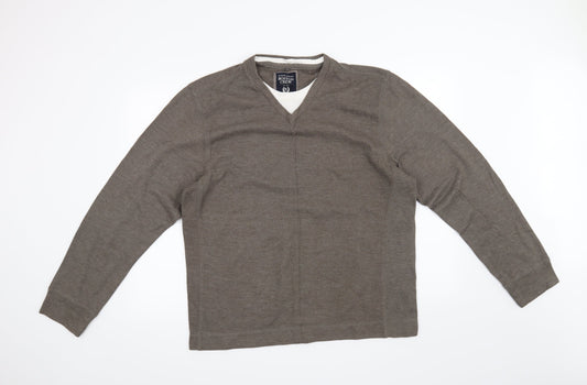 BOSTON CREW Mens Brown   Pullover Jumper Size XL