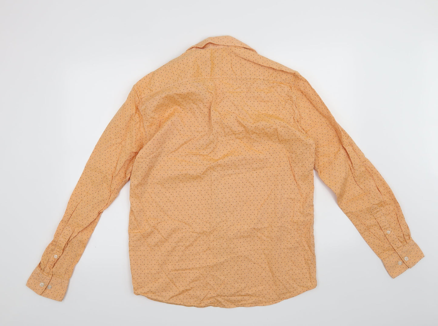 Parx Denim Mens Orange    Button-Up Size S