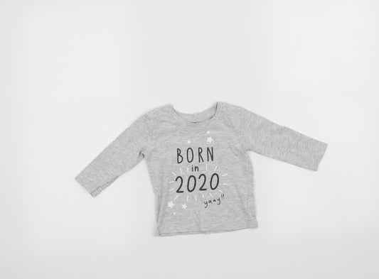 George Baby Grey   Basic T-Shirt Size 3-6 Months