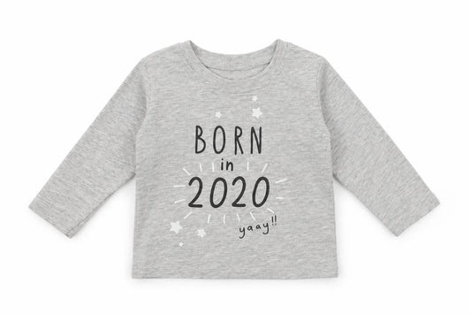 Front view of George Baby Grey Basic T-Shirt, size 3-6, Months