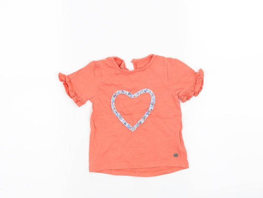 Mothercare Girls Pink   Basic T-Shirt Size 6-9 Months