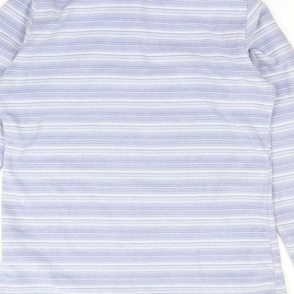 Higear Womens Purple Striped  Henley Jumper Size 10