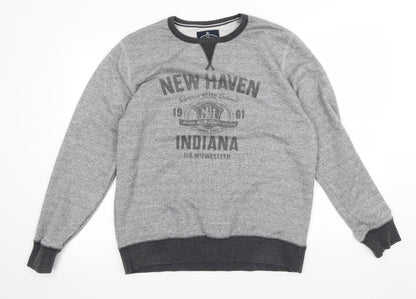 Additional front view of Easy men’s grey jumper, size L