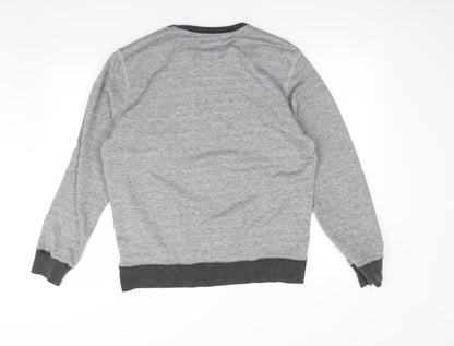 Back view of Easy men’s grey jumper, size L