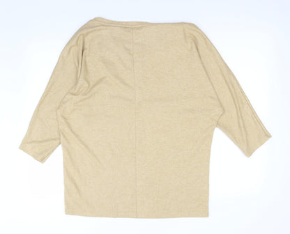 Back view of Dorothy Perkins women’s beige jumper, size UK 14