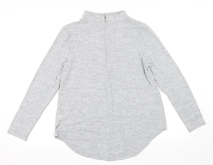 Back view of Quiz women’s grey jumper, size UK 12