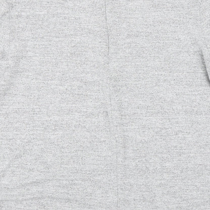 Brand and care label for Quiz women’s grey jumper, size UK 12