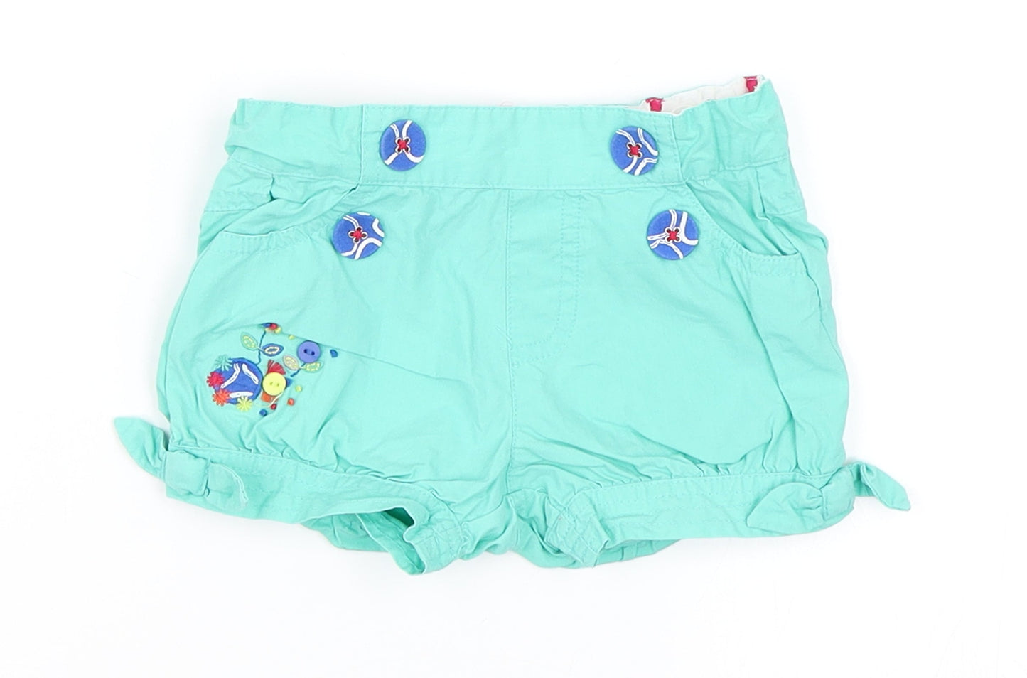 mamas & papas Girls Blue   Cargo Trousers Size 3-6 Months  - Shorts