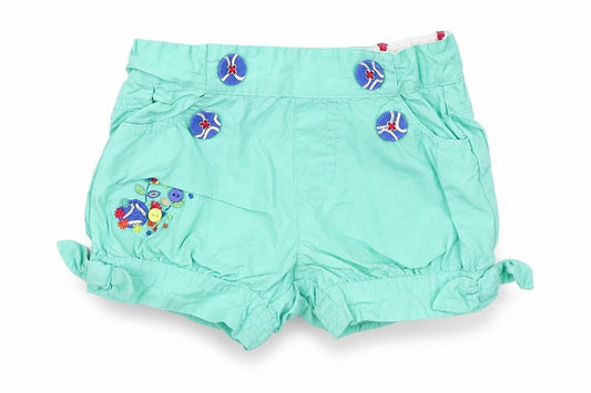mamas & papas Girls Blue   Cargo Trousers Size 3-6 Months  - Shorts