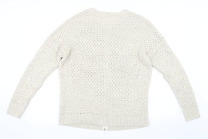 Back view of Next women’s beige cardigan jumper, size M