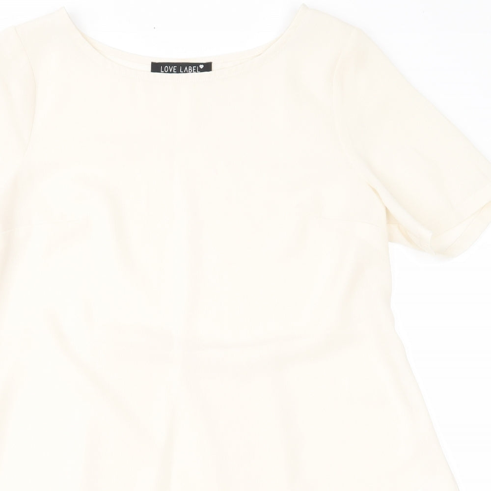 Love Label Womens Ivory   Basic Blouse Size 10
