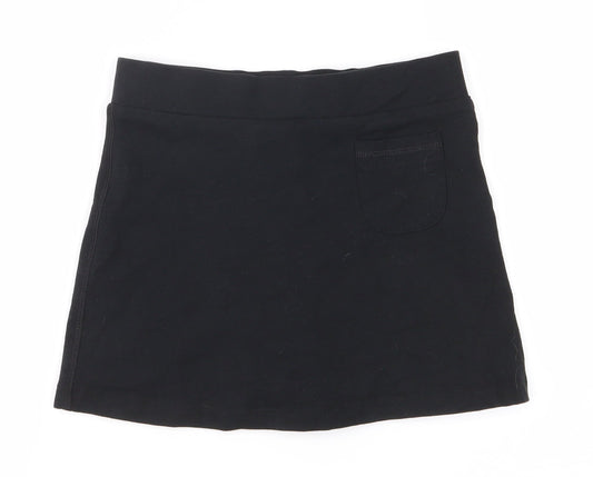 Marks and Spencer Girls Black   A-Line Skirt Size 6-7 Years