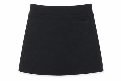 Front view of Marks & Spencer girls’ black a-line skirt, size 6-7, years