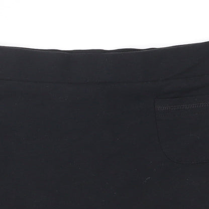 Close-up detail of Marks & Spencer girls’ black a-line skirt, size 6-7, years