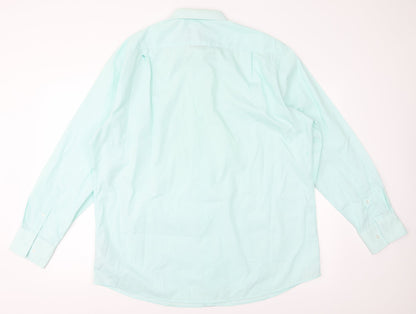 Back view of Debenhams men’s green button-up, size 44