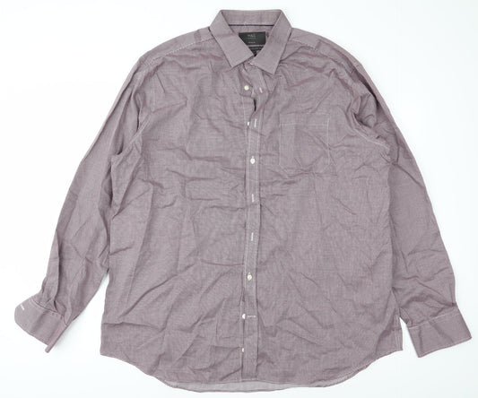 Marks and Spencer Mens Red    Button-Up Size 44
