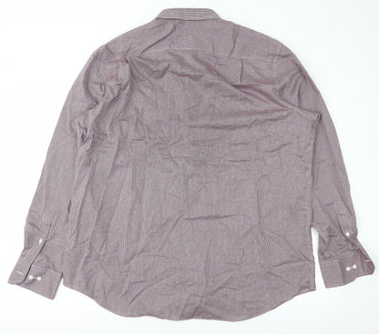 Back view of Marks & Spencer men’s red button-up, size 44