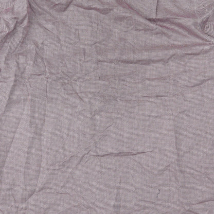 Brand and care label for Marks & Spencer men’s red button-up, size 44