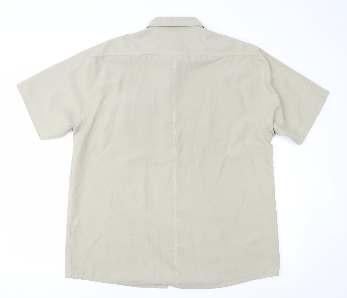 Easy Mens Beige    Button-Up Size L