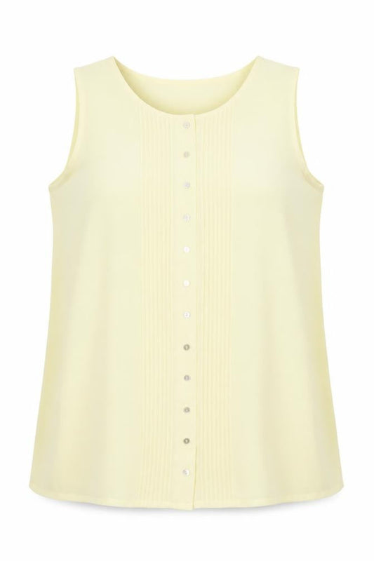 Classic Womens Yellow   Basic Blouse Size 14