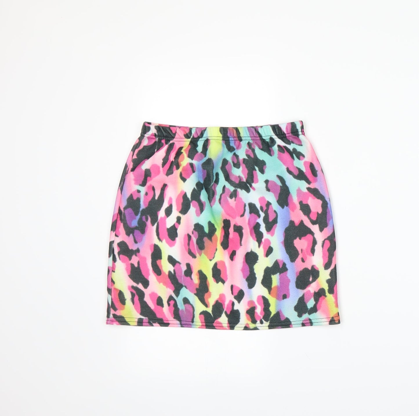Preworn Womens Multicoloured Animal Print Rayon A-Line Skirt Size M