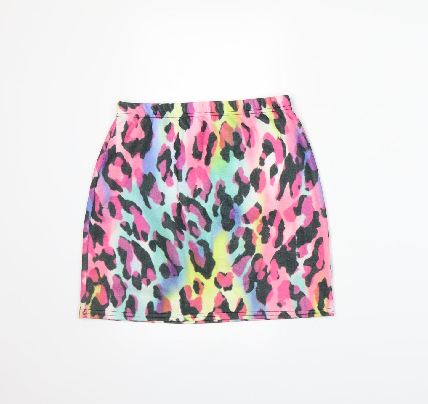 Preworn Womens Multicoloured Animal Print Rayon A-Line Skirt Size M