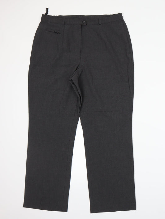 Marks and Spencer Womens Grey   Trousers  Size 14 L26 in