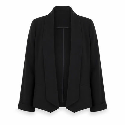 Front view of Atmosphere women’s black jacket suit jacket, size UK 10