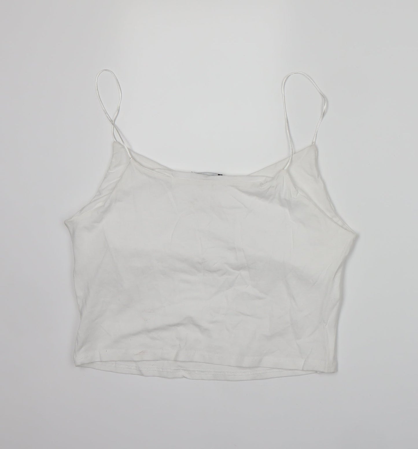 New Look Womens White   Cropped T-Shirt Size 16