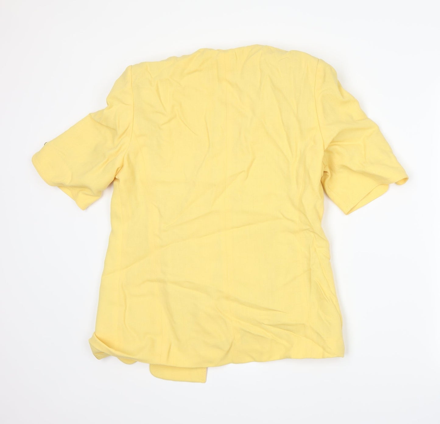 Crepe Couture Womens Yellow   Jacket Suit Jacket Size 10