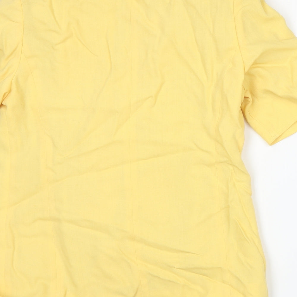 Crepe Couture Womens Yellow   Jacket Suit Jacket Size 10